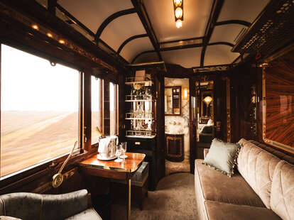 window overlooking landscape from venice simplon orient express 