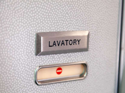 plane lavatory door