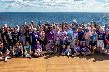 leap day babies gathering on cruise deck 