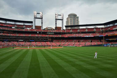 wide shot of busch stadium in st louis