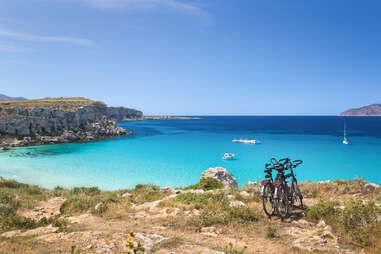 Bay of Favignana island near Sicily