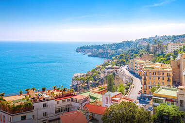 Panorama of the coast of Naples