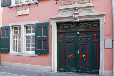 close up of door to beethoven's home