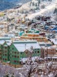 snowy park city utah mountainside