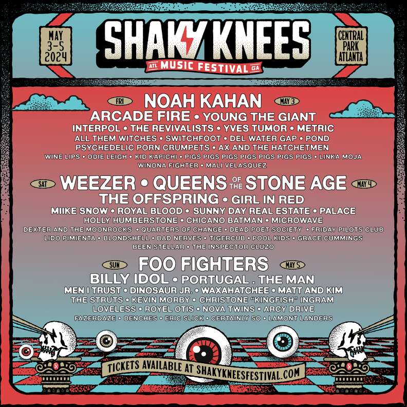 shaky knees 2024 festival lineup atlanta 