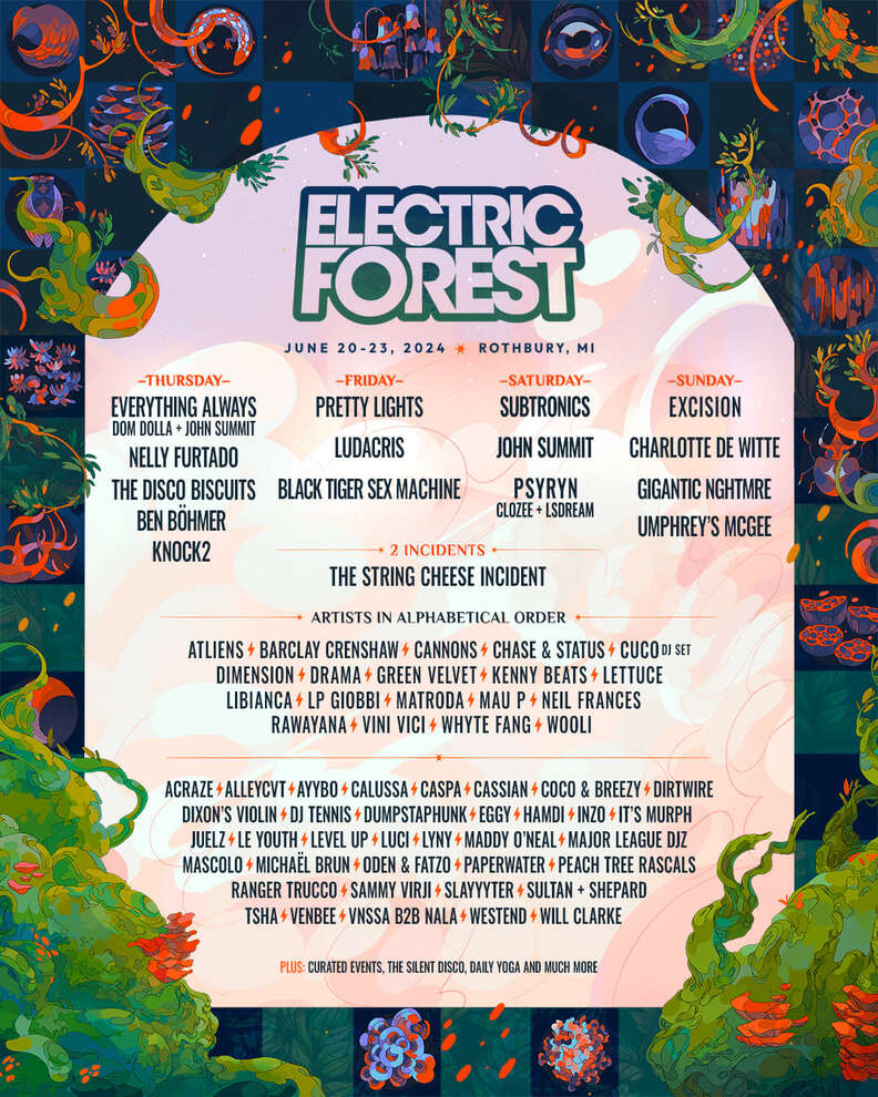 electric forest 2024 lineup